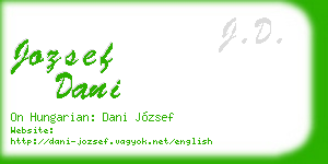 jozsef dani business card