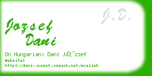 jozsef dani business card